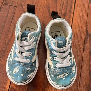 Vans old skol glow in the dark toddler size 6 shoes